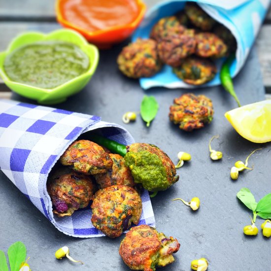 Sprouts & Methi Bhajiya (Non-Fried)