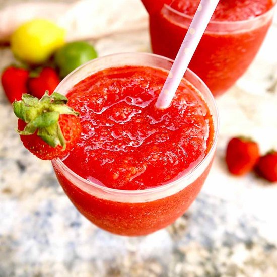 Homemade Strawberry Daiquiris