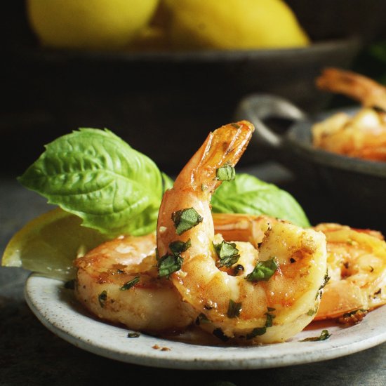 Easy Garlic Basil Shrimp