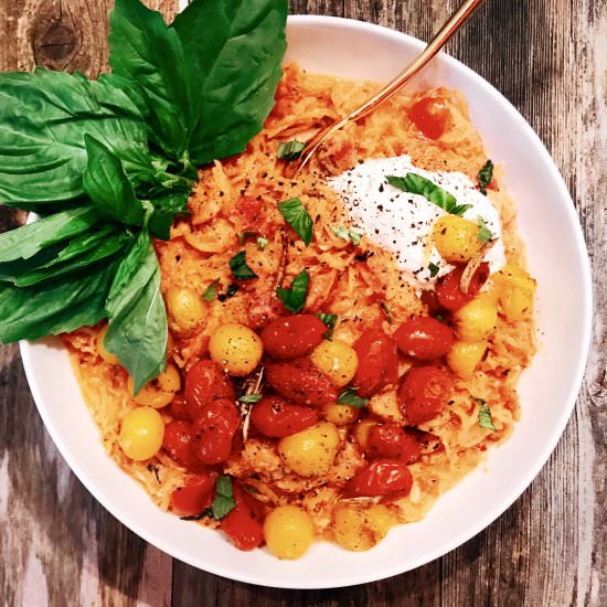 Spaghetti Squash in Tomato Cream