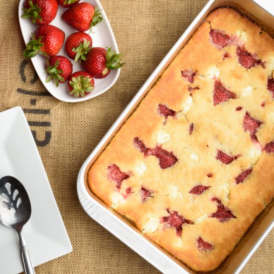 Strawberry Cream Cheese Cobbler