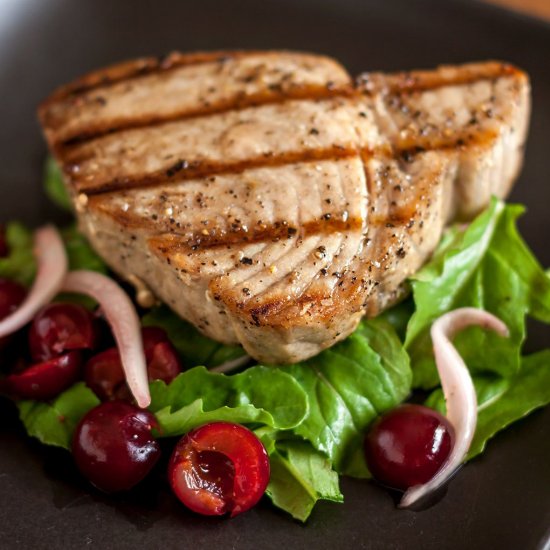 Grilled Tuna with Balaton Cherries