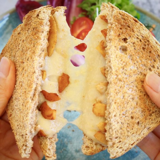 Vegan Coconut Bacon Grilled Cheese