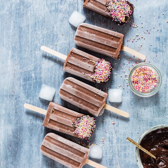 Chocolate Cauliflower Popsicles