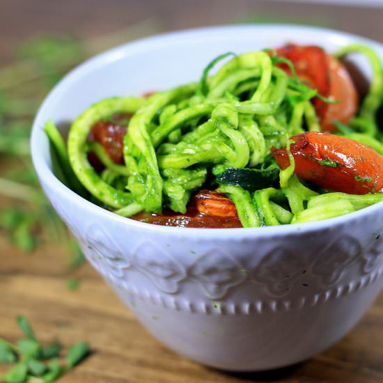 Vegan Pesto Zoodles