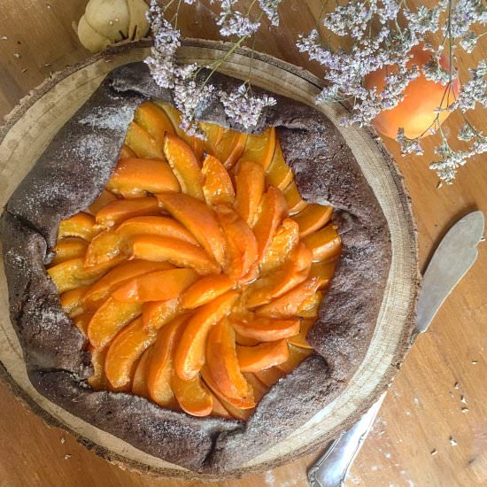 Apricot Galette with Carob Flour