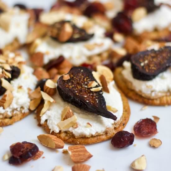 Creamy Almond & Fig Cracker Stacks