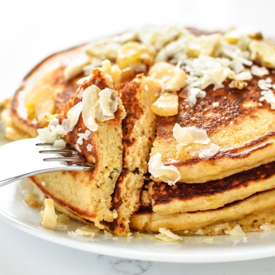 Tropical Pineapple Protein Pancakes