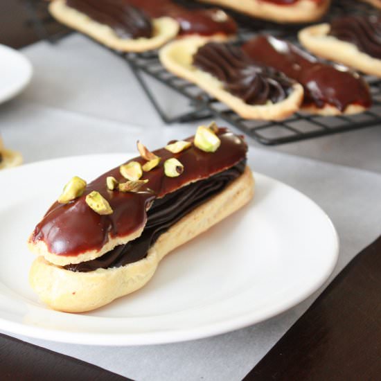 Dark Chocolate Eclairs