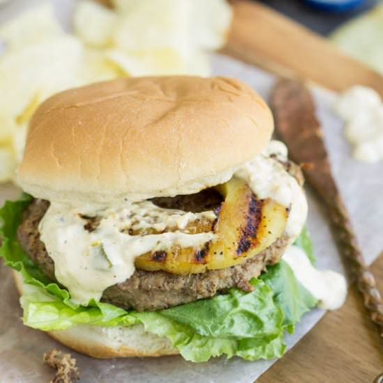 Hawaiian Pineapple Turkey Burger