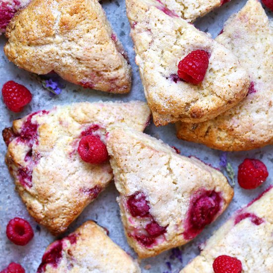 Raspberry Cream Scones