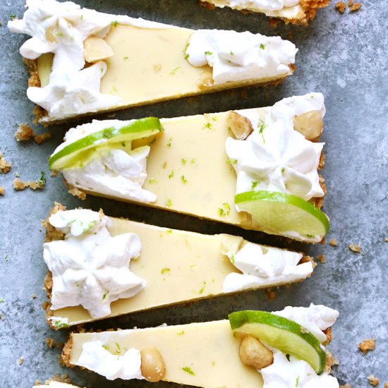 Lime Coconut Macadamia Tart