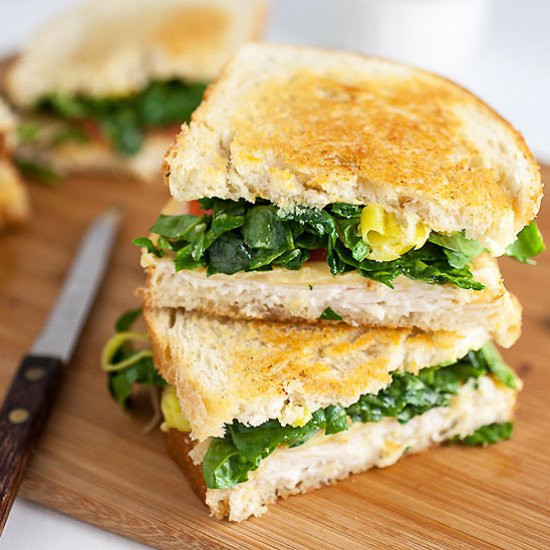 Chicken and Gouda Grilled Cheese