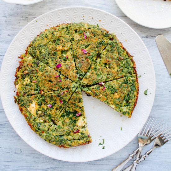 Persian herb omelette (Kuku sabzi)