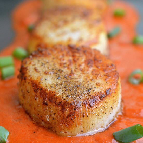 Scallops in Tomato Curry