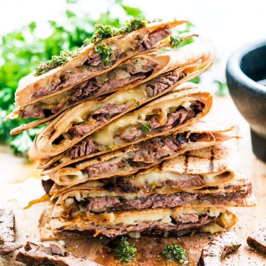 Chimichurri Steak Quesadillas