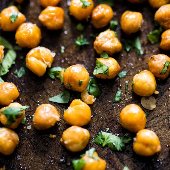 Cilantro Lime Roasted Chickpeas