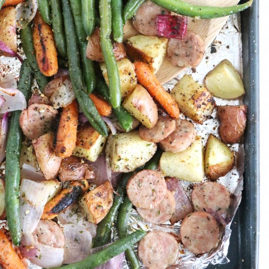 Sheet Pan Chicken Sausage w/ Veggie