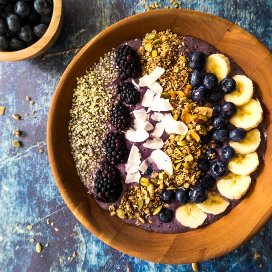 Blue Protein Smoothie Bowl