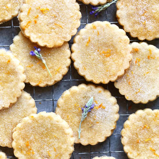 Orange Honey Lavender Shortbread