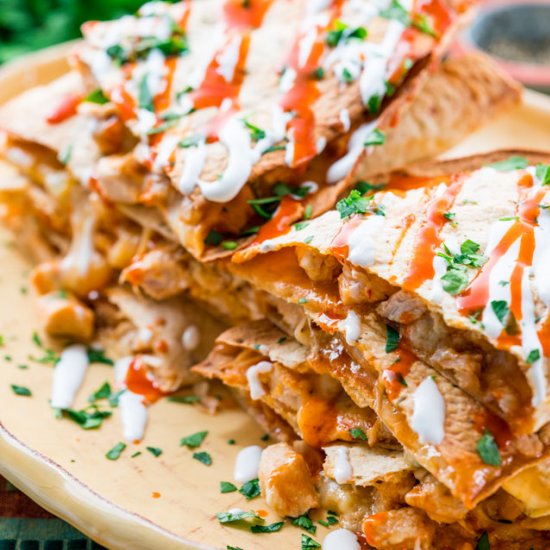 Buffalo Chicken Quesadillas