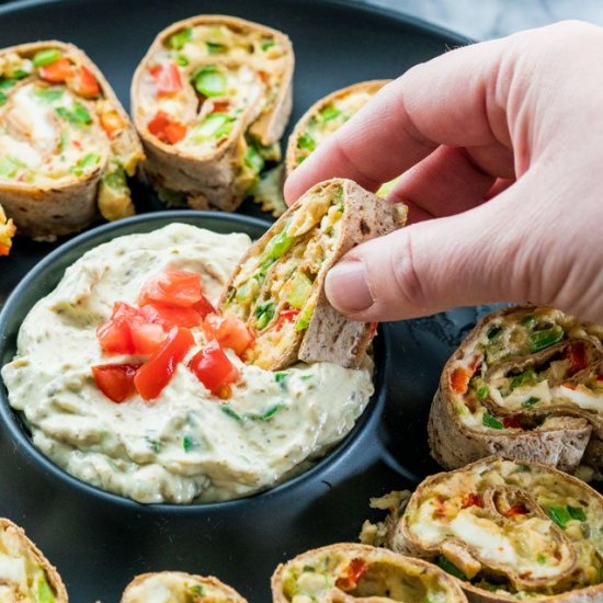 Cheesy Chicken Veggie Rollups