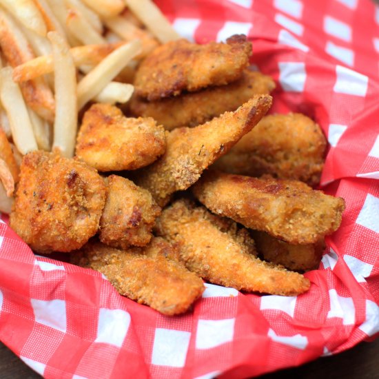 Cheesy Cornflake Crusted Chicken