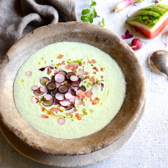 Chilled cucumber soup