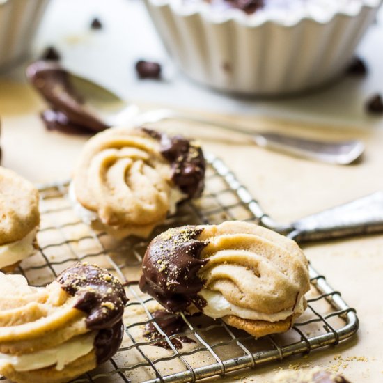 S’mores Spritz Sandwich Cookies