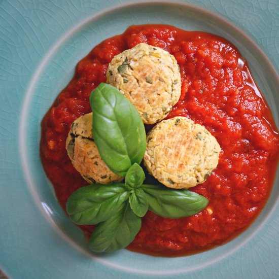 Chickpea Meatballs + Quick Marinara