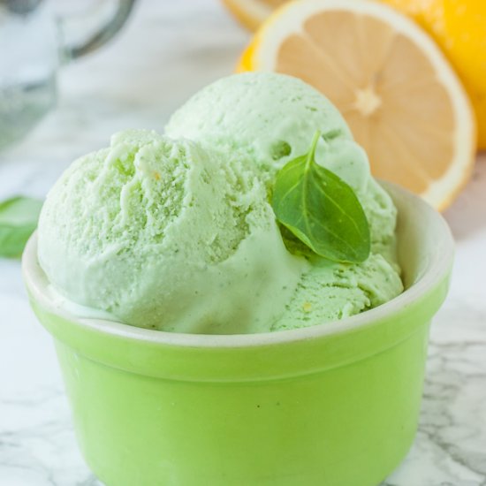 Lemon-kissed Basil Ice Cream