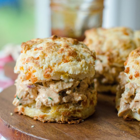 BBQ Chicken Salad Biscuits