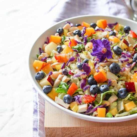 Rainbow Chicken Quinoa Salad