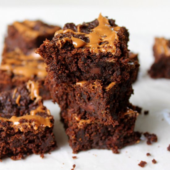 Coffee Flour PB Zucchini Brownies