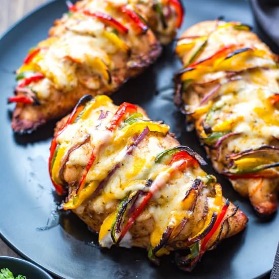 Hassleback Fajita Stuffed Chicken