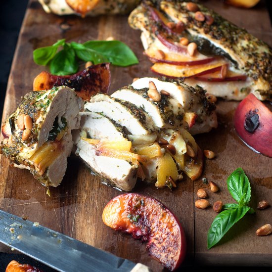 Brie and Peach Stuffed Chicken