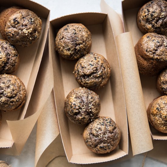 Black Sesame Banana Muffins