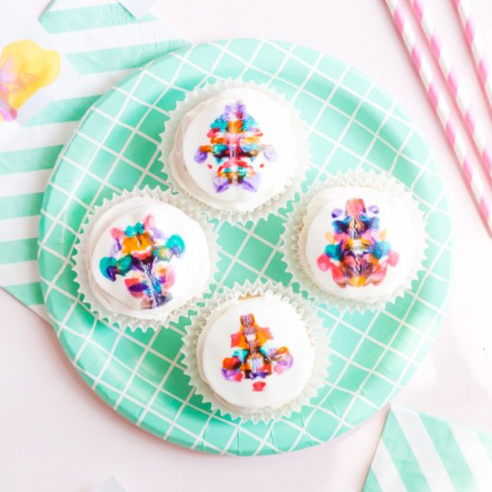 Inkblot Cupcakes