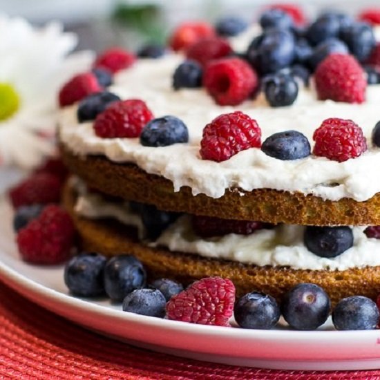 Lemon Raspberry Blueberry Cake