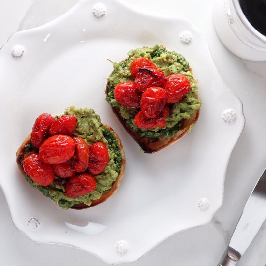 Pesto & Burst Tomato Avocado Toast