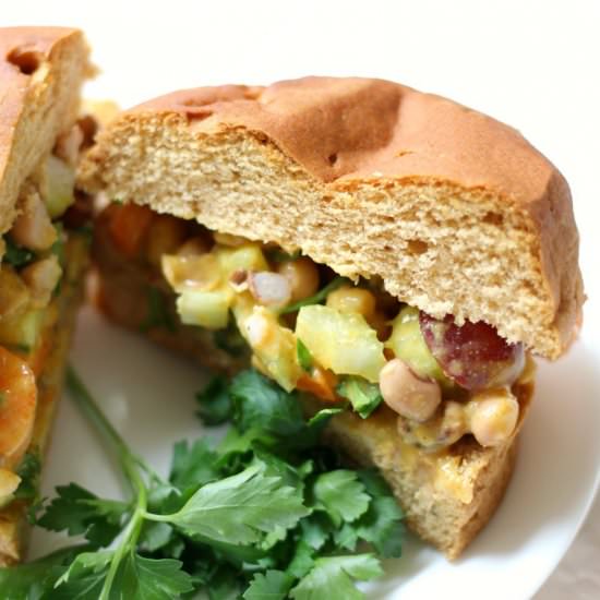 Curried Black Eyed Pea Sammies GF/V