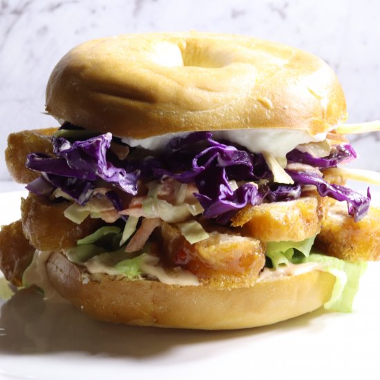 Korean Fried Chicken Bagel