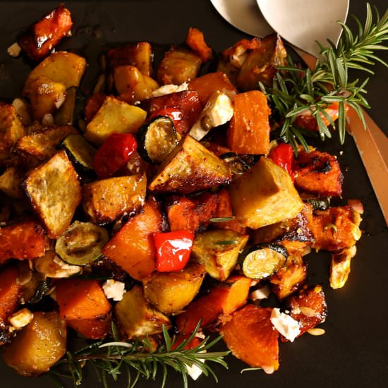 Roast Vegetable Salad with Maple Dressing