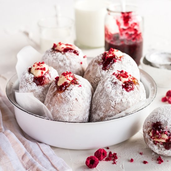 Jam and Cream Doughnuts