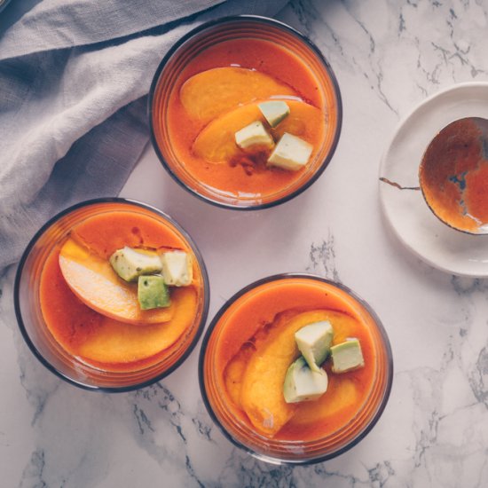 Spanish Peach and Tomato Gazpacho