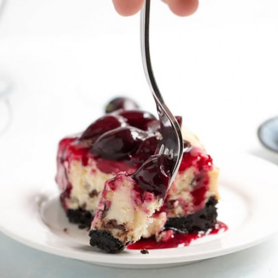 Chocolate Chip Cherry Cheesecake