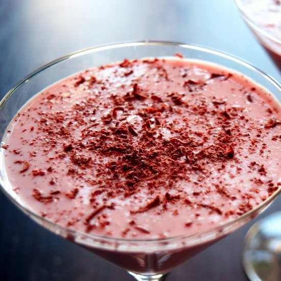 Rhubarb and Strawberry Mousse Drink