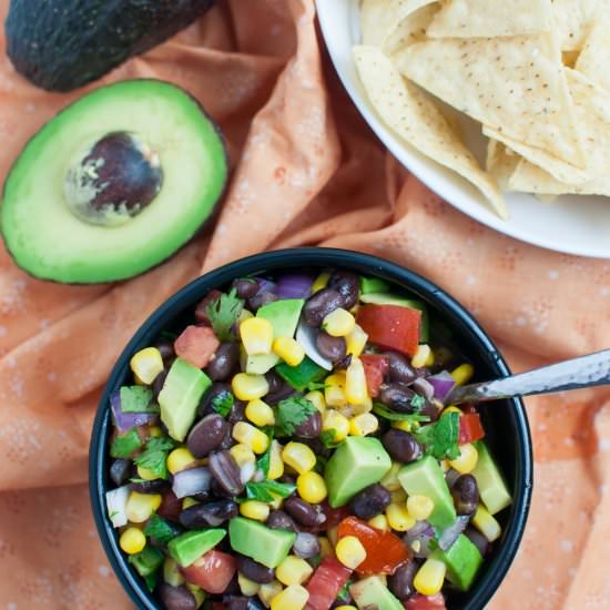 Black Bean, Corn, & Avocado Salad