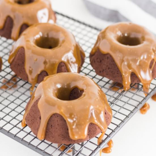 Chocolate Espresso Mini Bundt Cake