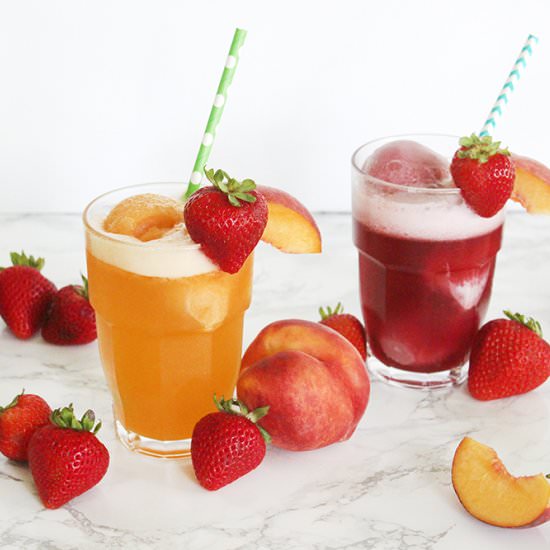 Fruity Sorbet Floats